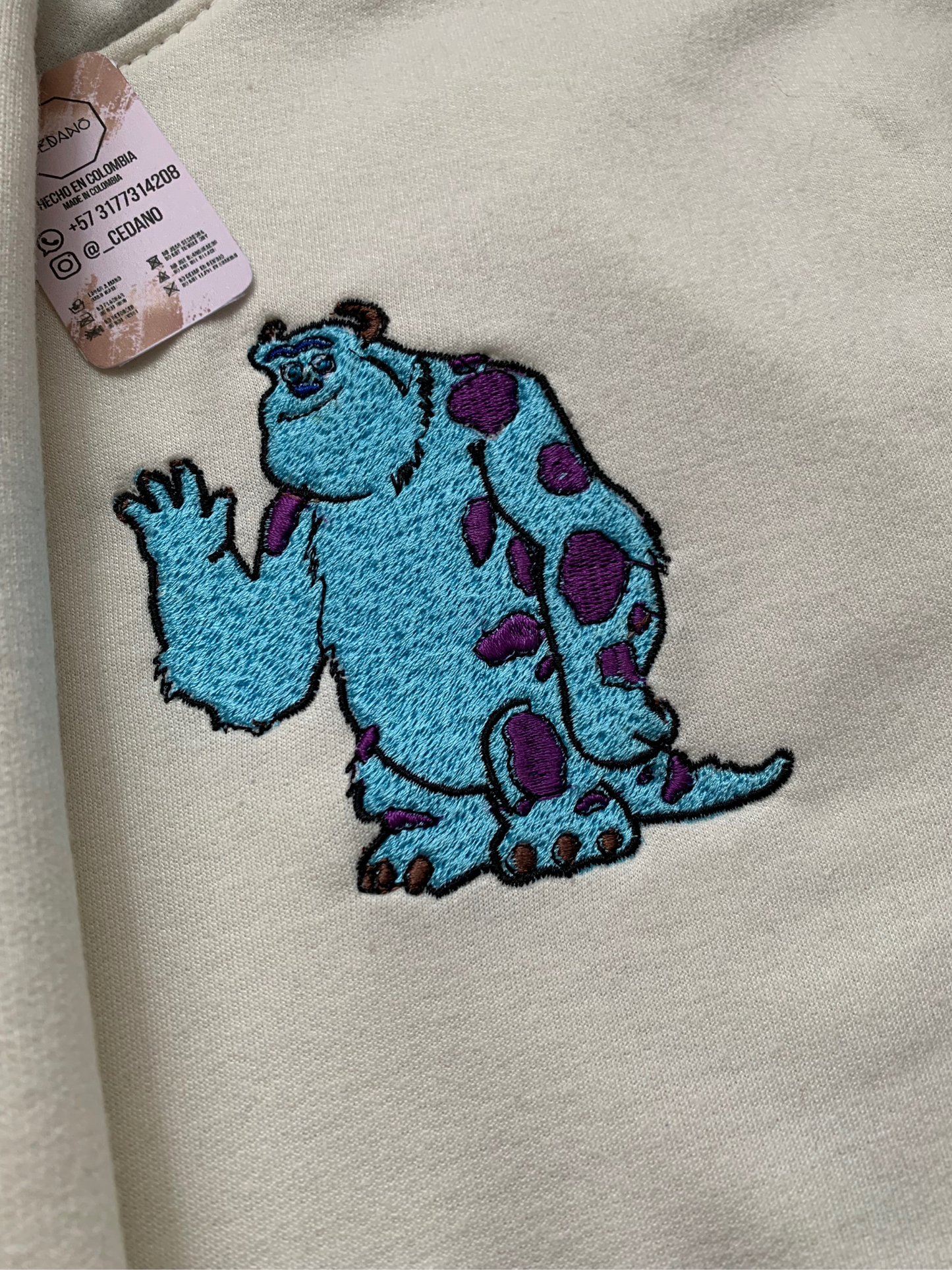 Hoodie bordado Bu y Sullivan, Monster INC