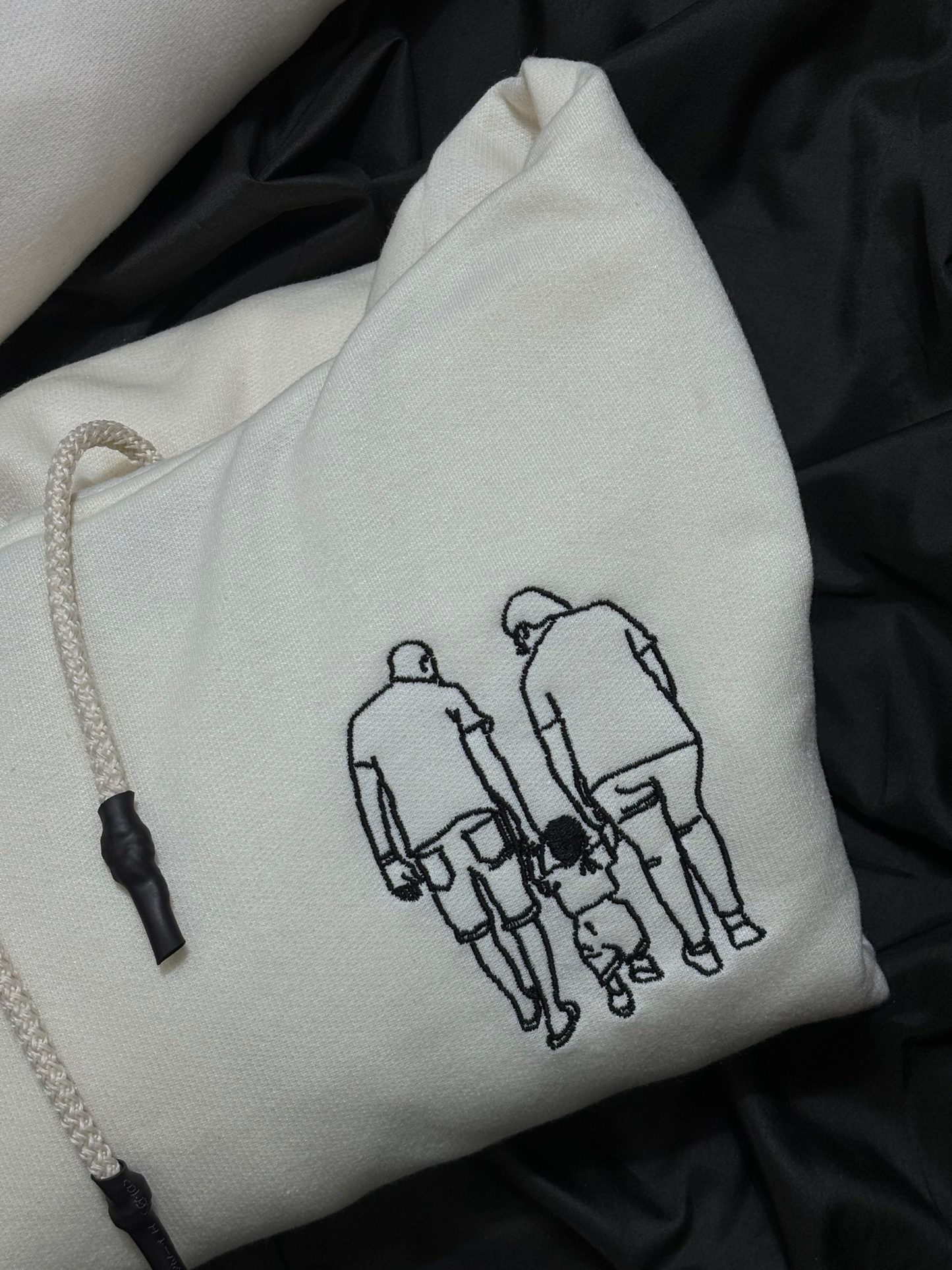 Hoodies con la ilustracion de tu foto favorita Bordada