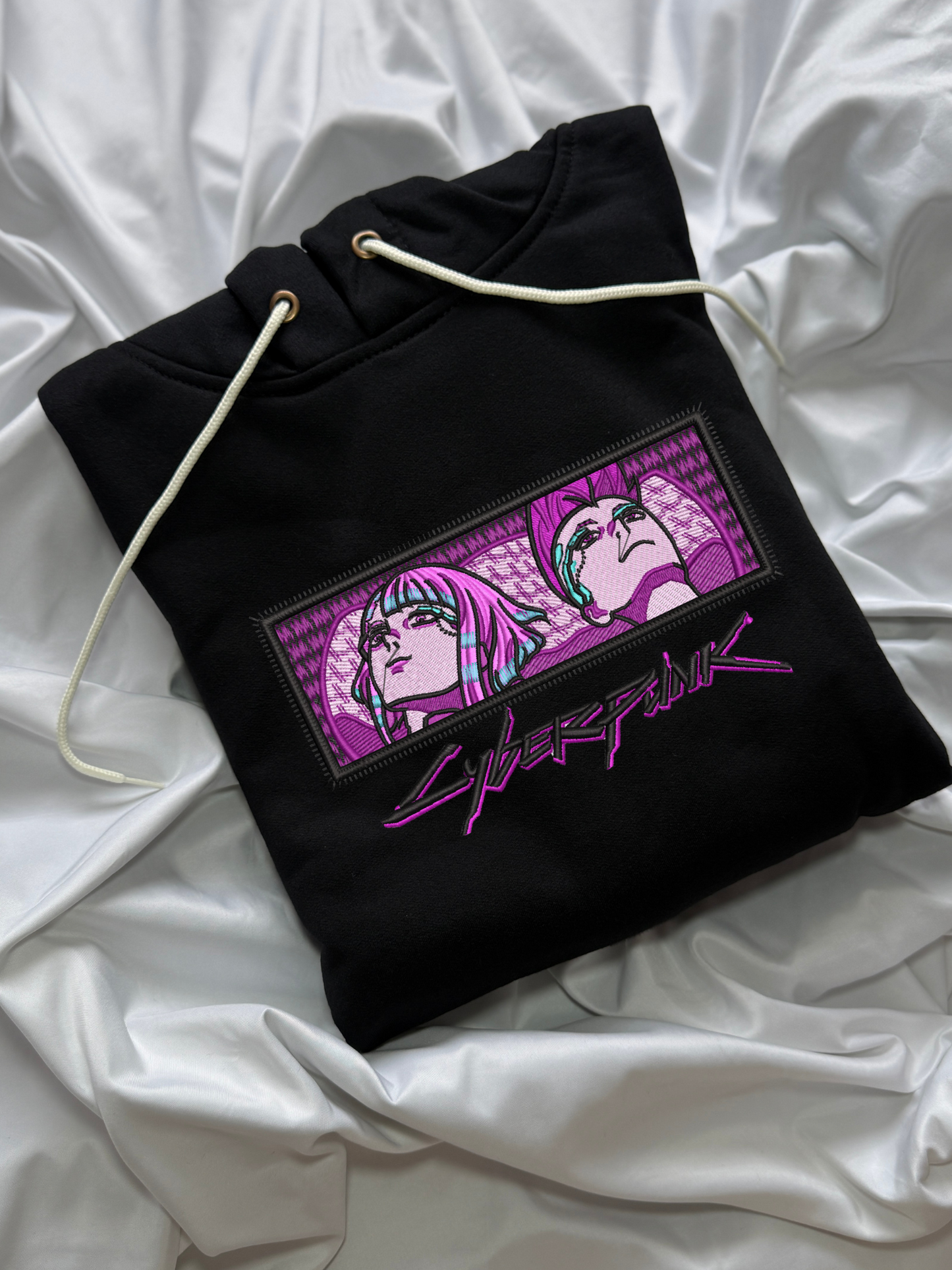 Hoodie Cyberpunk Moon Dream bordado
