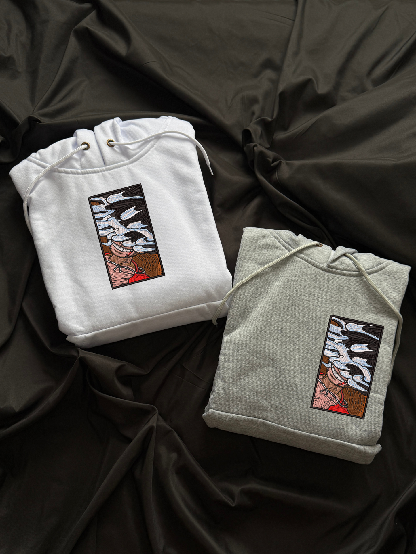 Hoodie Luffy rectangulo bordado