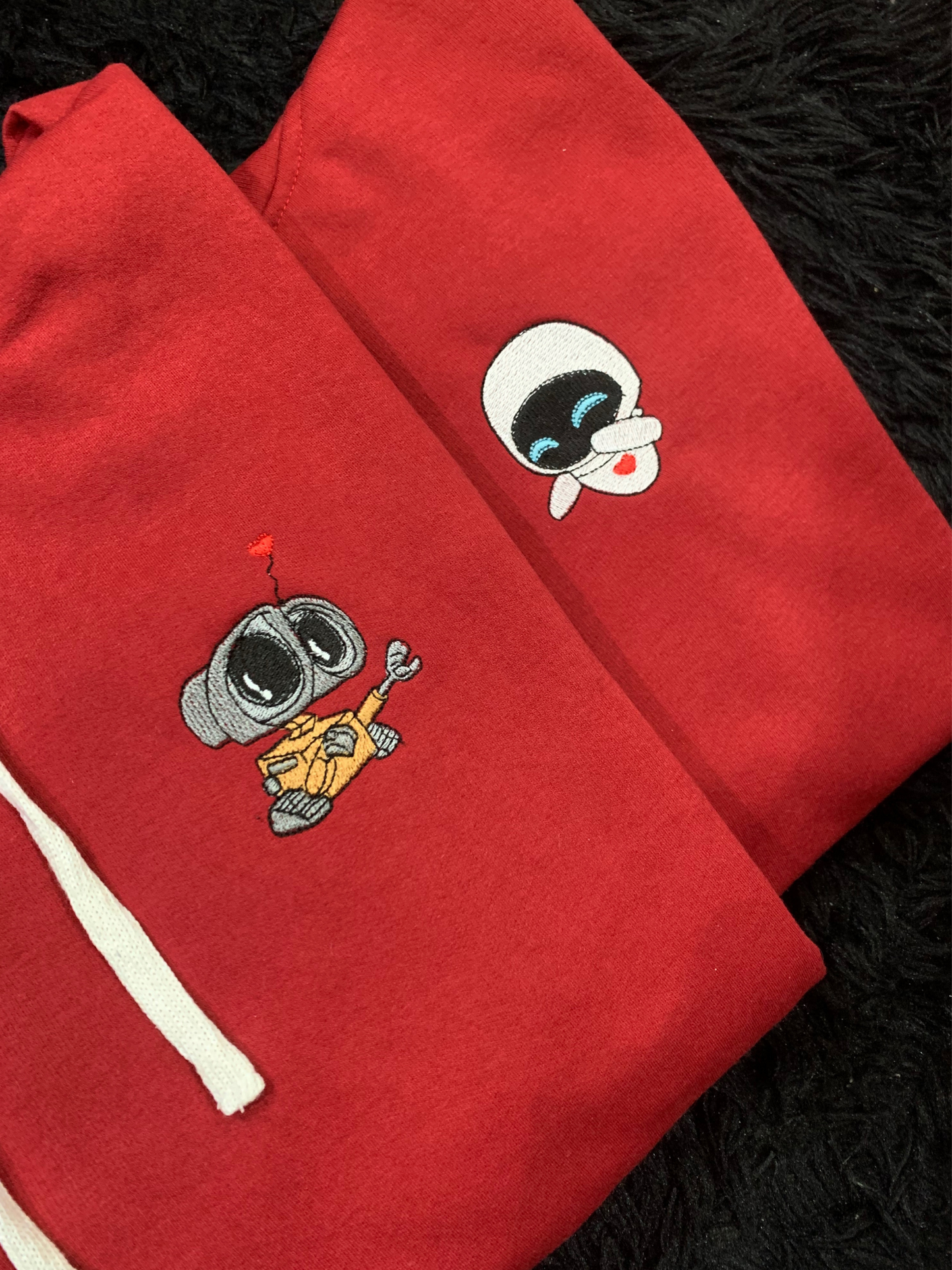 Hoodie Bordado Wall-e y Eva clasico pareja
