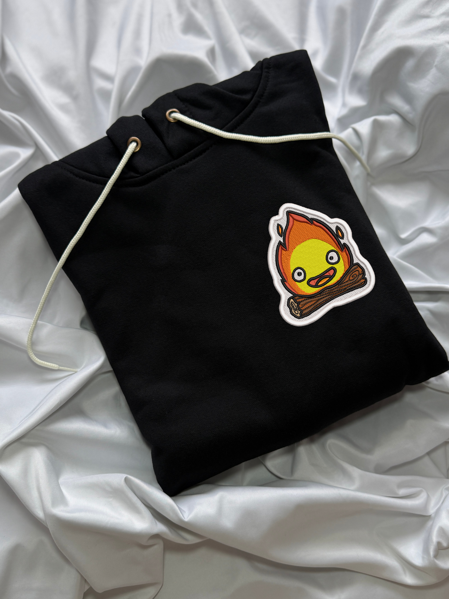 Hoodie Calcifer Fire Demon Kawaii bordado