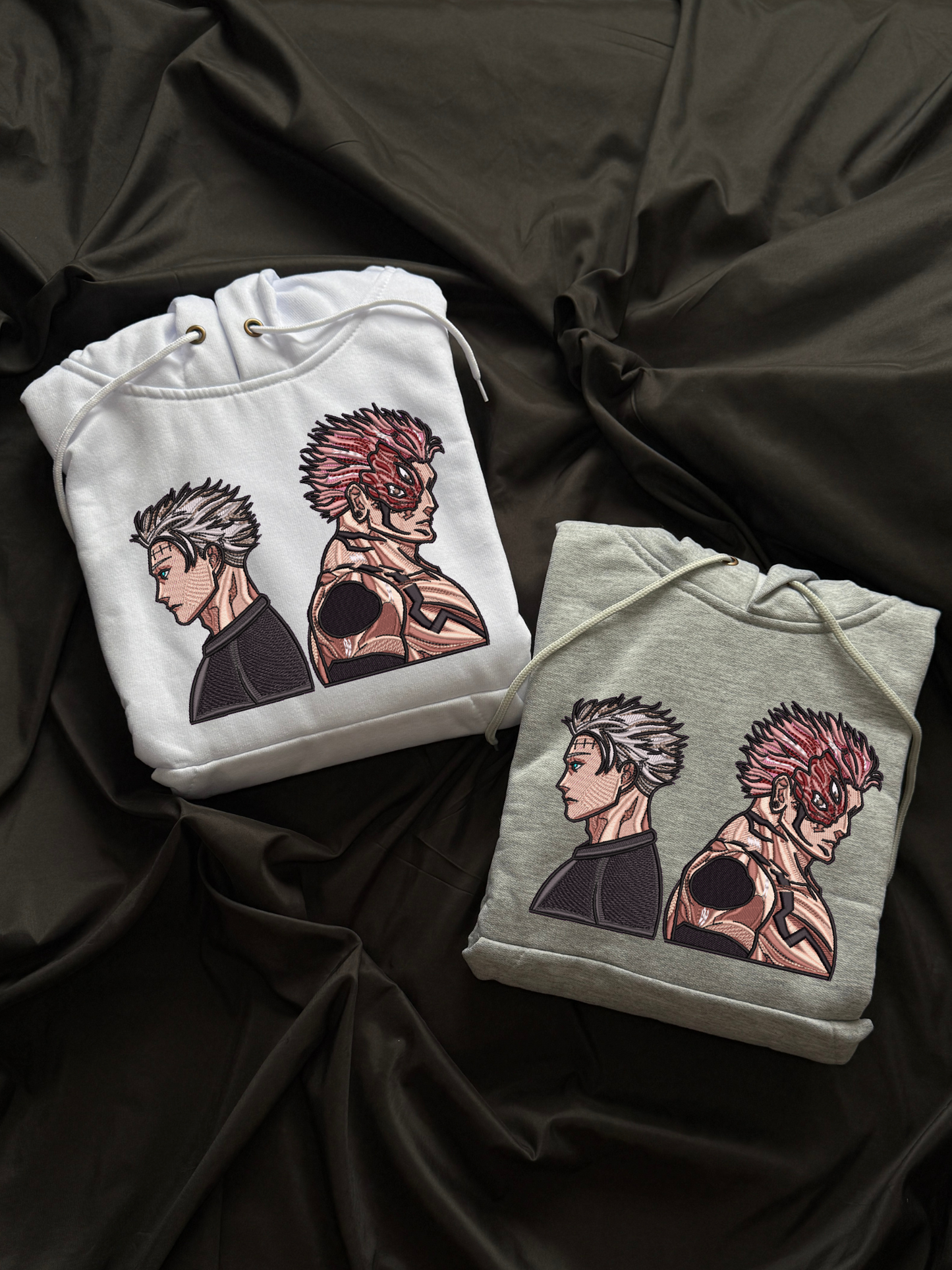 Hoodie bordado Sukuna y Gojo Jujutsu kaisen anime