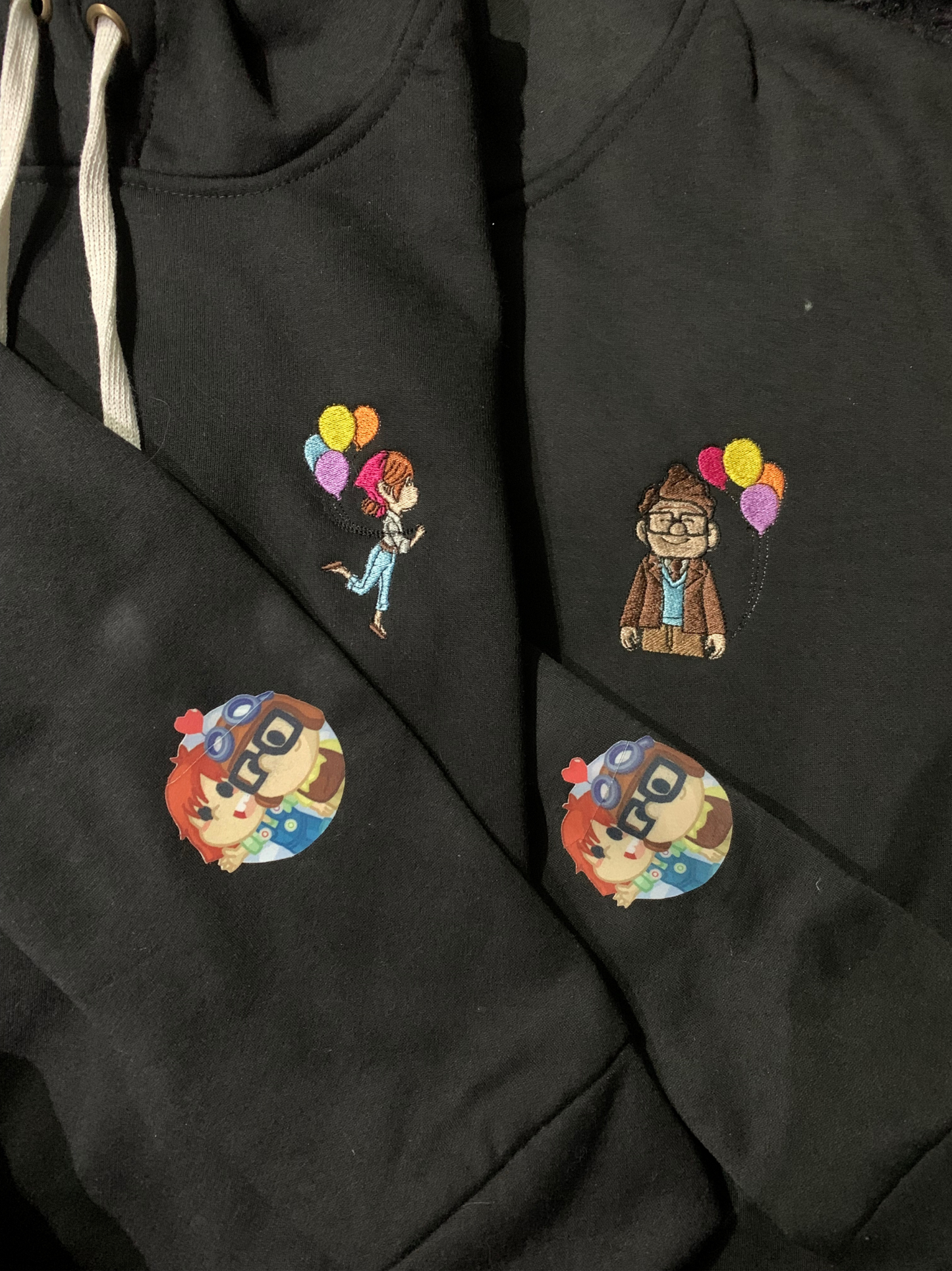 Hoodie pareja bordado Up