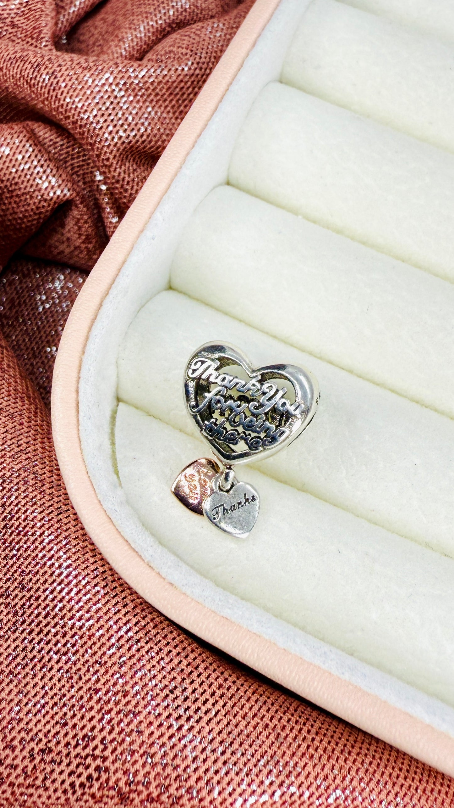 Charm corazón gracias mamá dos tonos