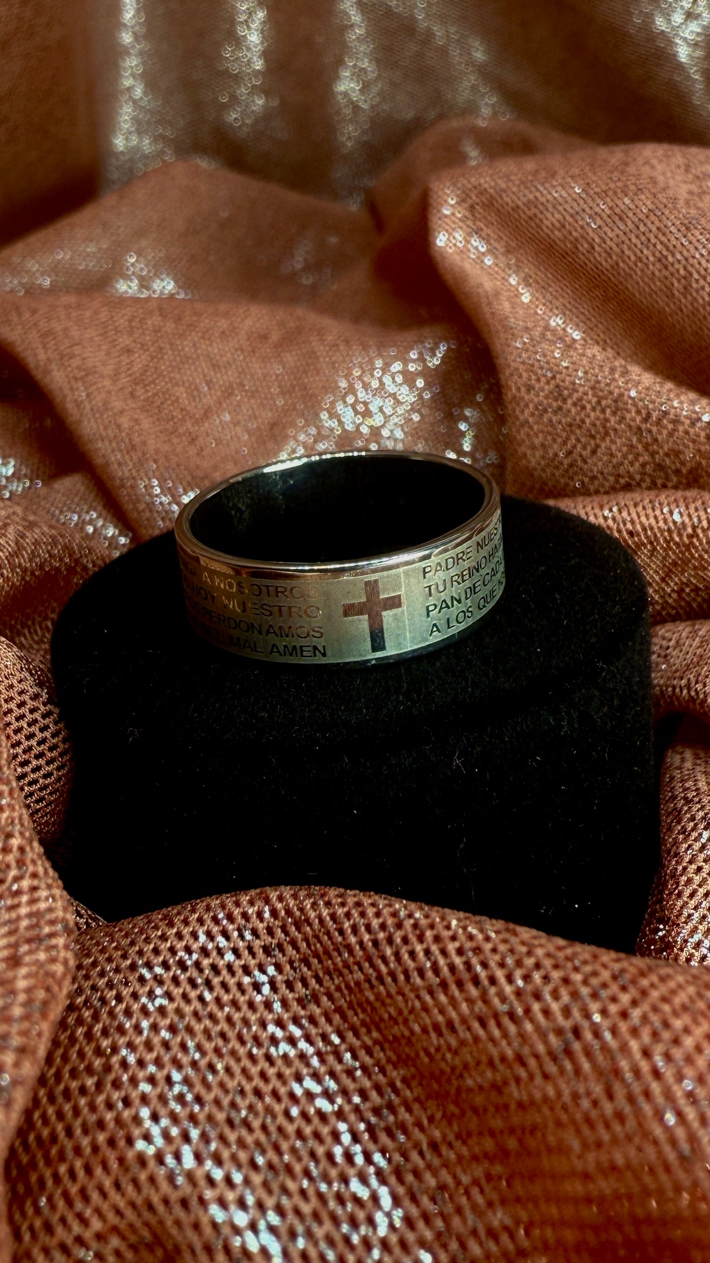 Anillo padre nuestro plata