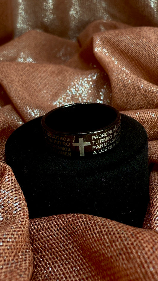 Anillo padre nuestro negro