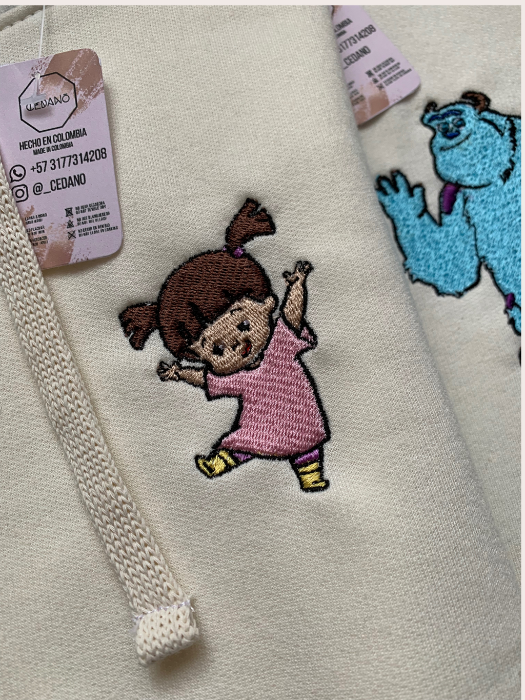 Hoodie bordado Bu y Sullivan, Monster INC
