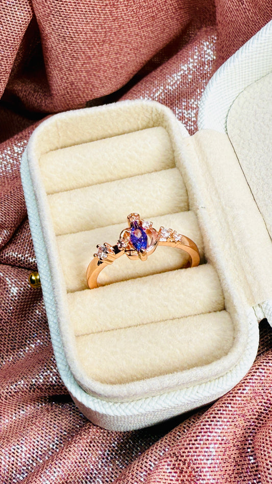 Anillo princesa Rapunzel gema