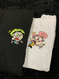 Hoodie pareja bordado de los padrinos magicos