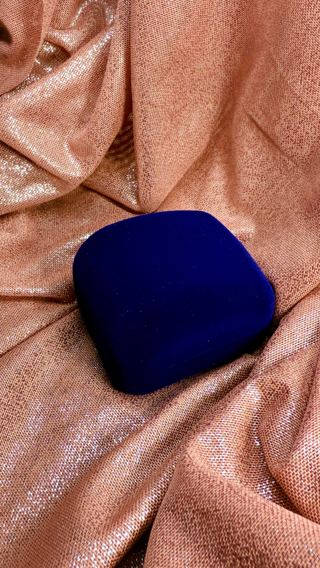 Estuché azul compromiso dos anillos