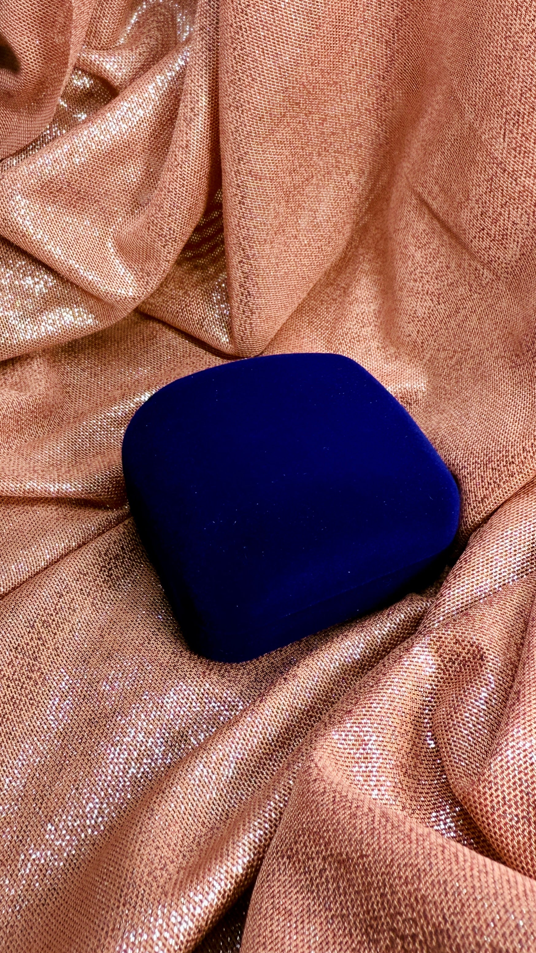 Estuché azul compromiso dos anillos