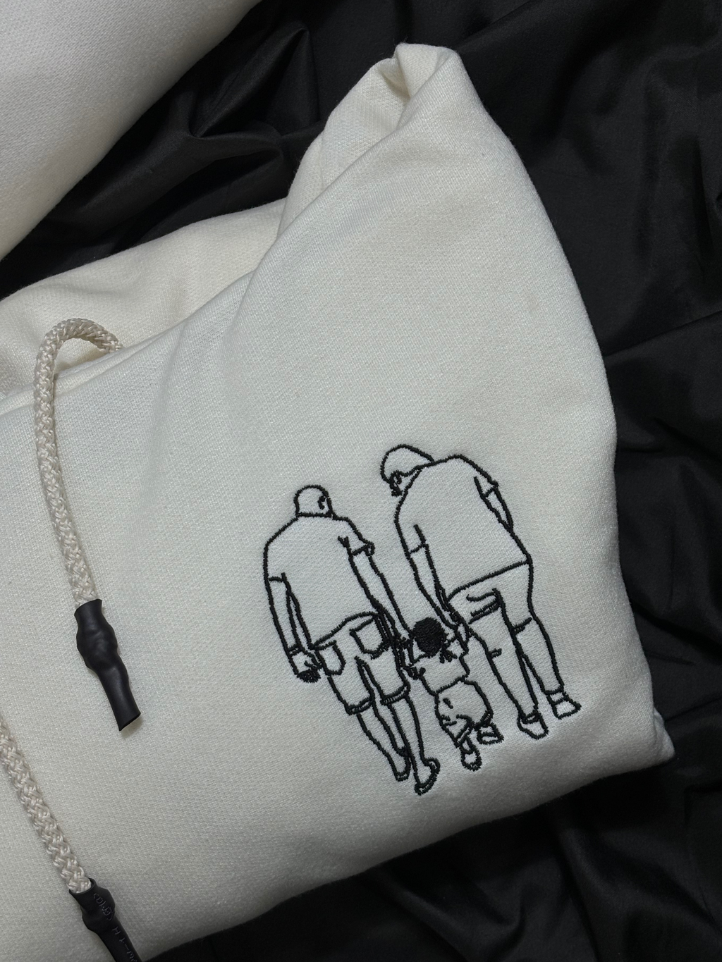 Hoodies con la ilustracion de tu foto favorita Bordada