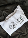 Hoodie personalizado Lineart negro mascota bordado