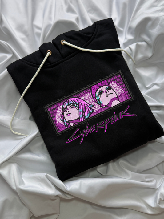 Hoodie Cyberpunk Moon Dream bordado
