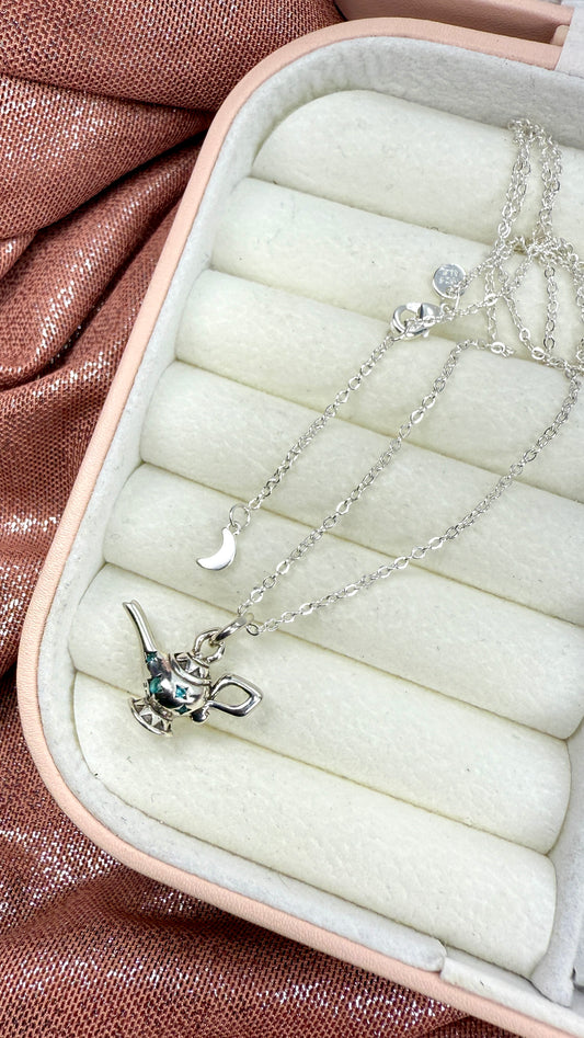 Collar Estilo Collier con Pendiente Lámpara Mágica de Aladdín Disney