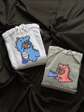 Hoodie Tom y Jerry dinosaurio bordado