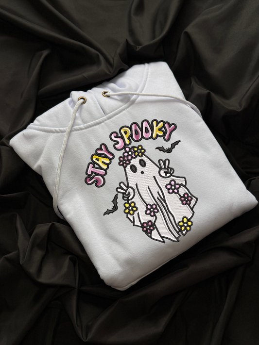 Hoodie Stay Spooky fantasma bordado