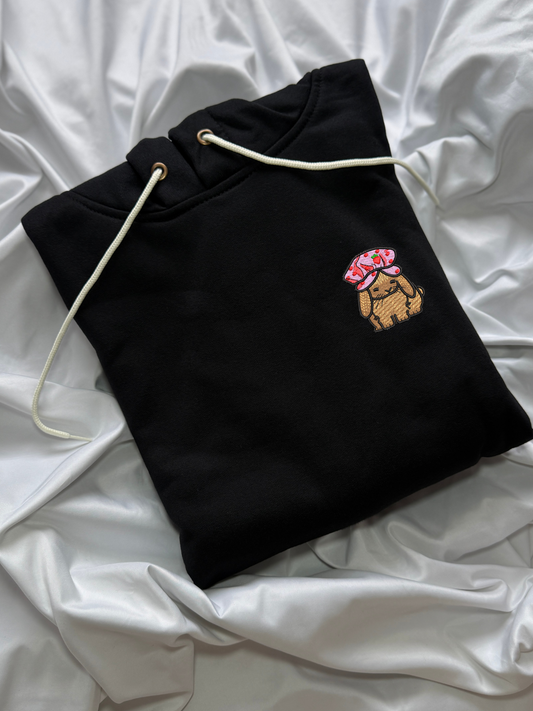 Hoodie conejo con sombrero bordado