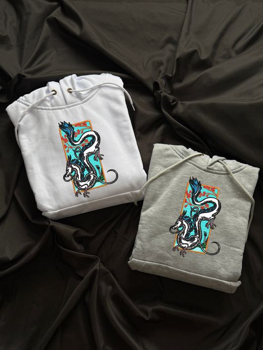 Hoodie dragon bordado