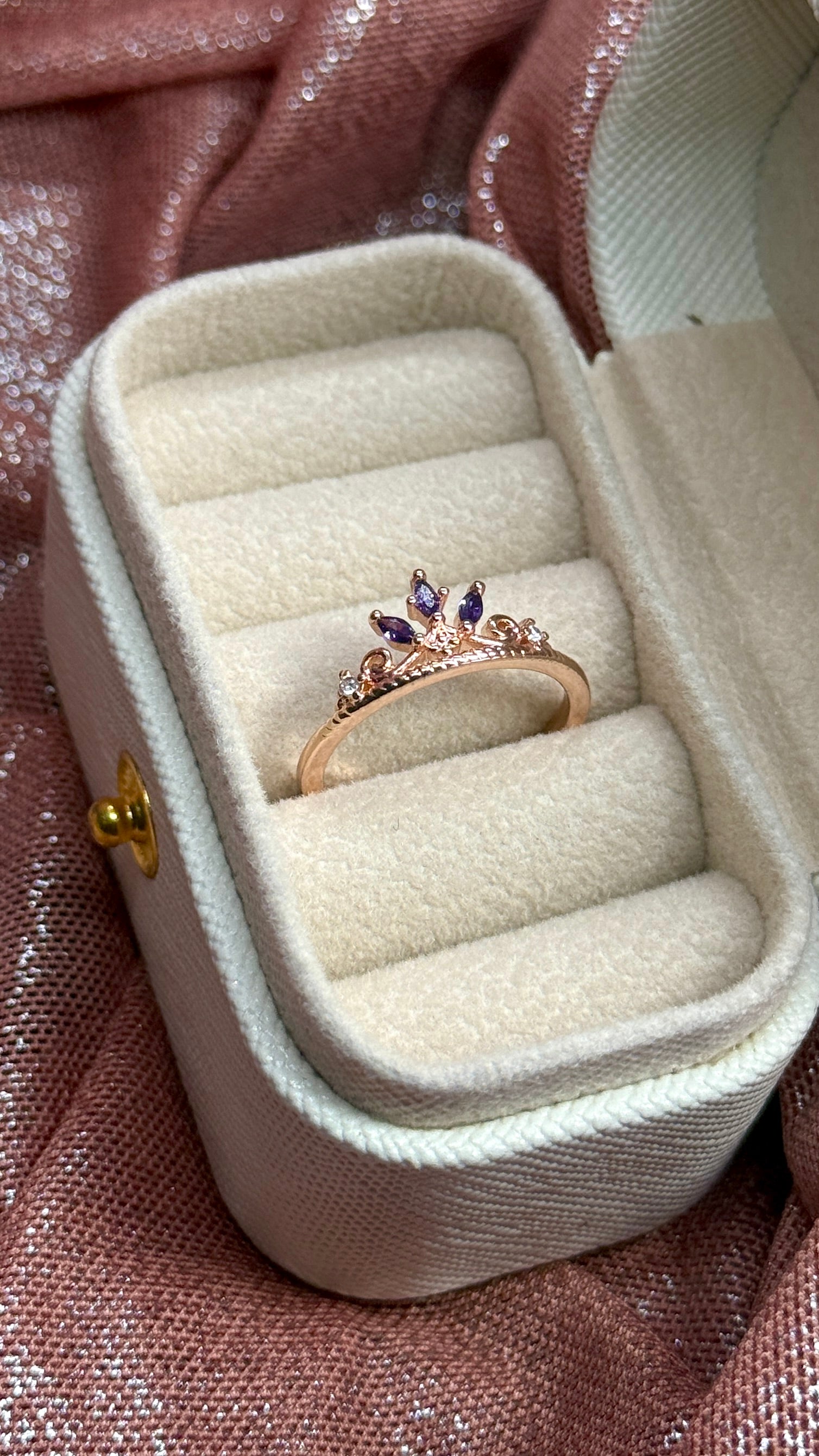 Anillo corona princesa Rapunzel