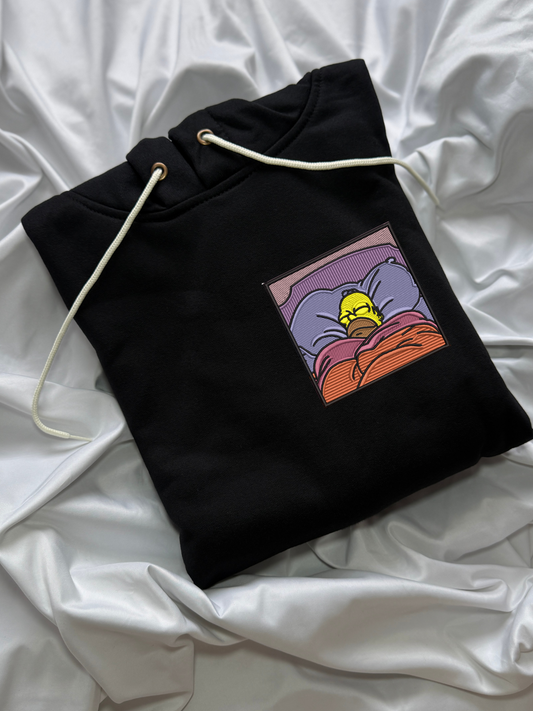 Hoodie Homero Simpson durmiendo bordado