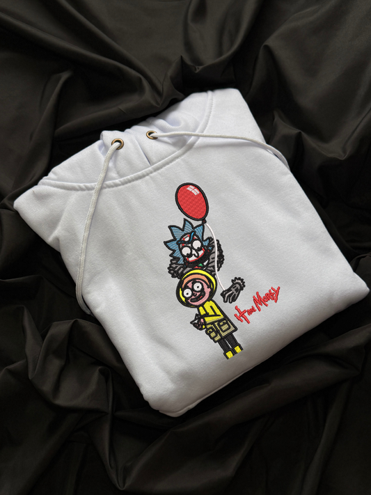 Hoodie Rick y Morty version IT bordado