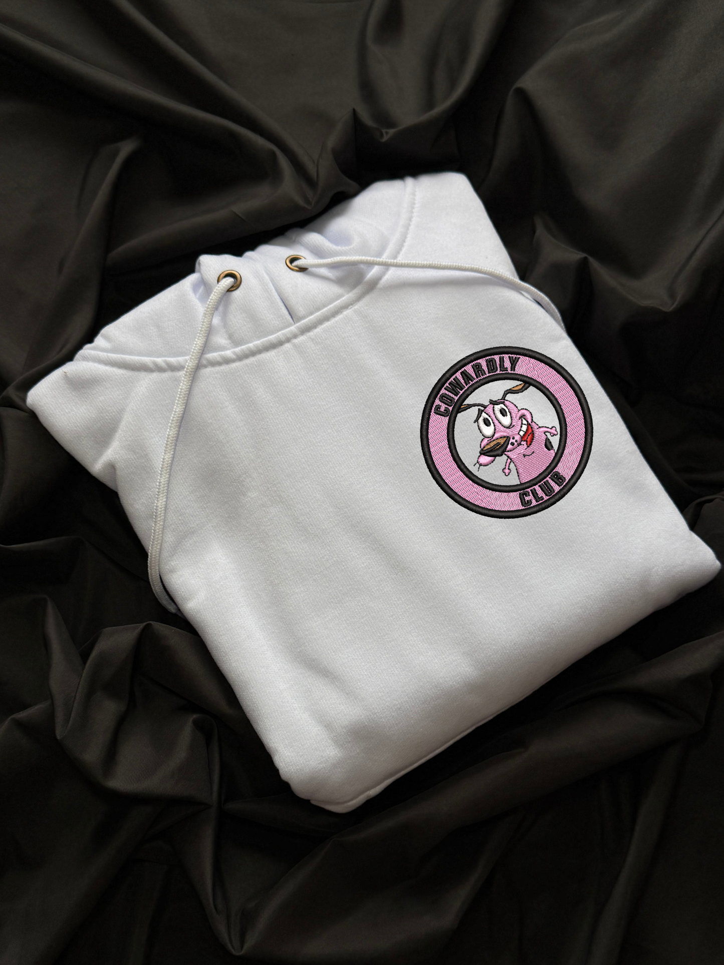 Hoodie Cowardly Club patch bordado