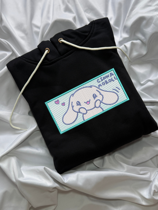 Hoodie Cinnamoroll rectangular bordado