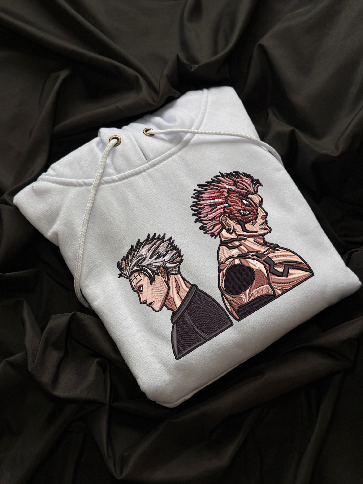 Hoodie bordado Sukuna y Gojo Jujutsu kaisen anime