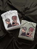Hoodie bordado Sukuna y Gojo Jujutsu kaisen anime