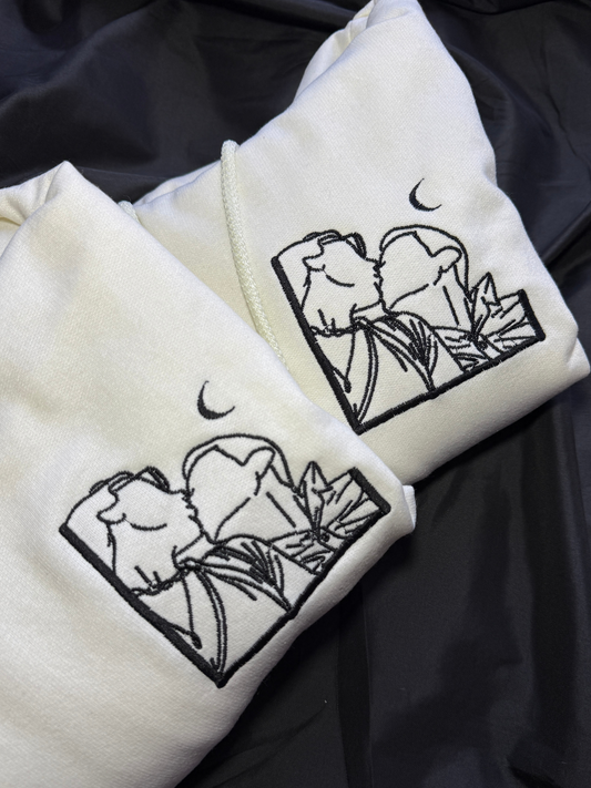 Hoodies con la ilustracion de tu foto favorita Bordada