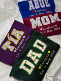 Hoodie bordado con la ropa de tu bebe