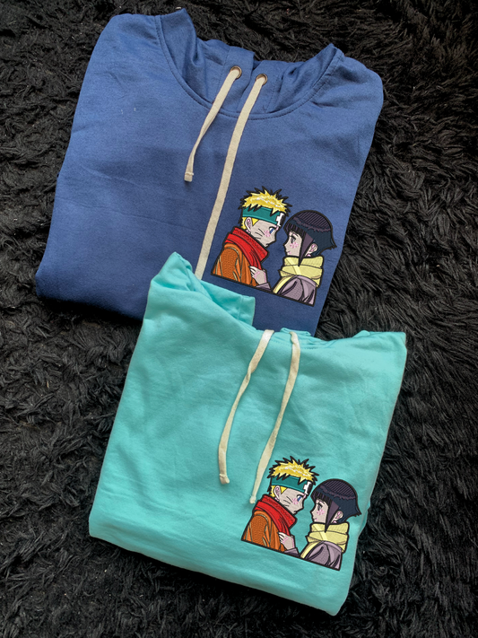 Hoodie bordado Naruto e Hinata pareja