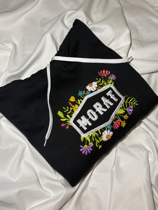 Hoodie Morat flores bordado