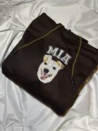 Hoodie mascota bordado con nombre estilo USA