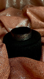 Anillo Padre Nuestro en Acero Inoxidable Negro