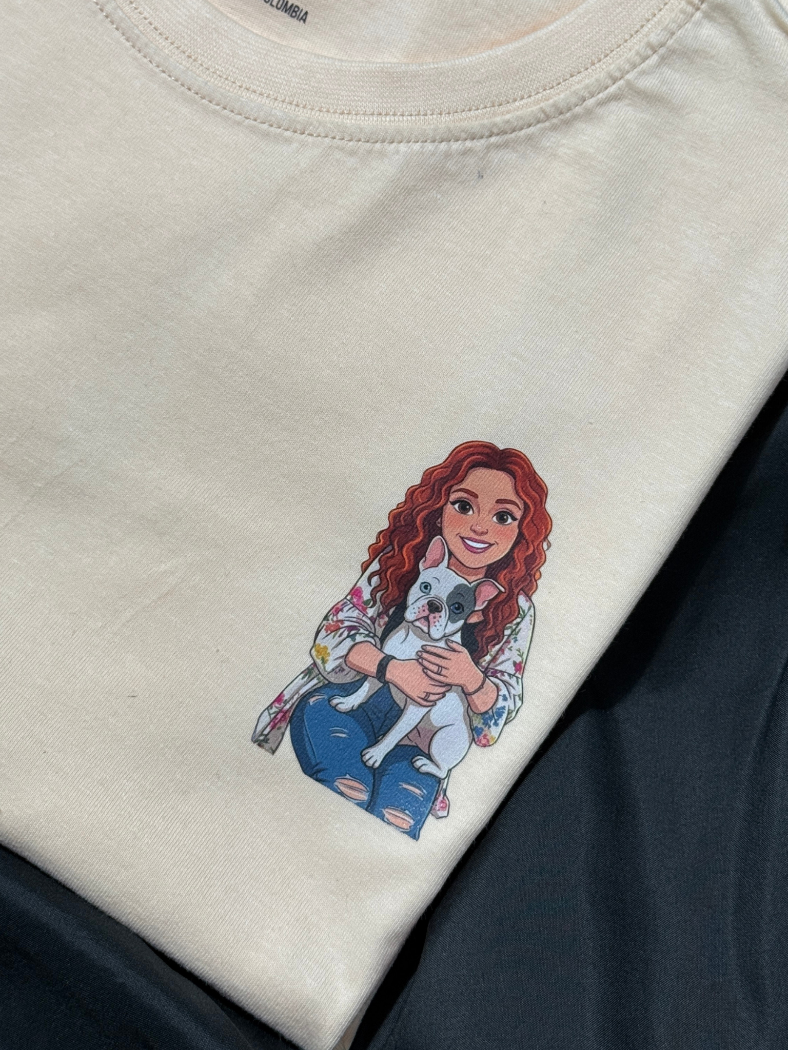 Camiseta Personalizada Estampada Ilustración Retrato & Mascotas