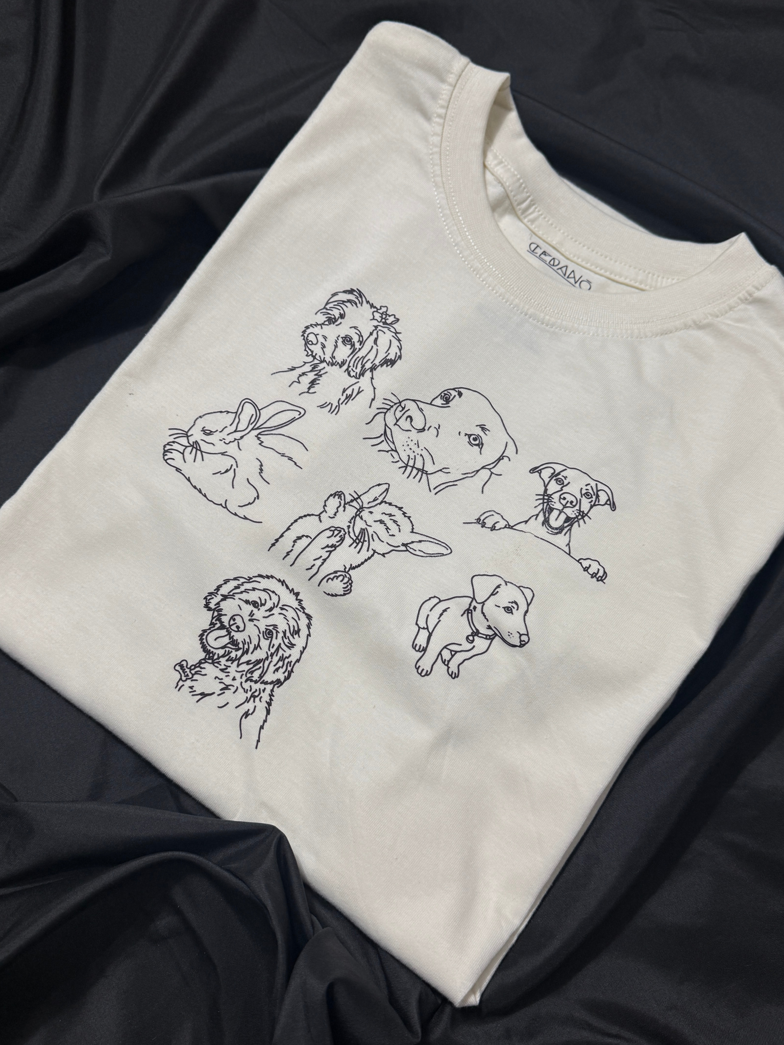 Camiseta Personalizada Estampada lineart de Mascotas