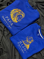 Sacos Bordados "Papá e Hijo: El Legado del León"