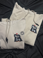 Set de Hoodies Bordados "Pingüinos Sol y Luna"