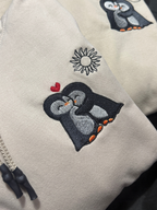 Set de Hoodies Bordados "Pingüinos Sol y Luna"