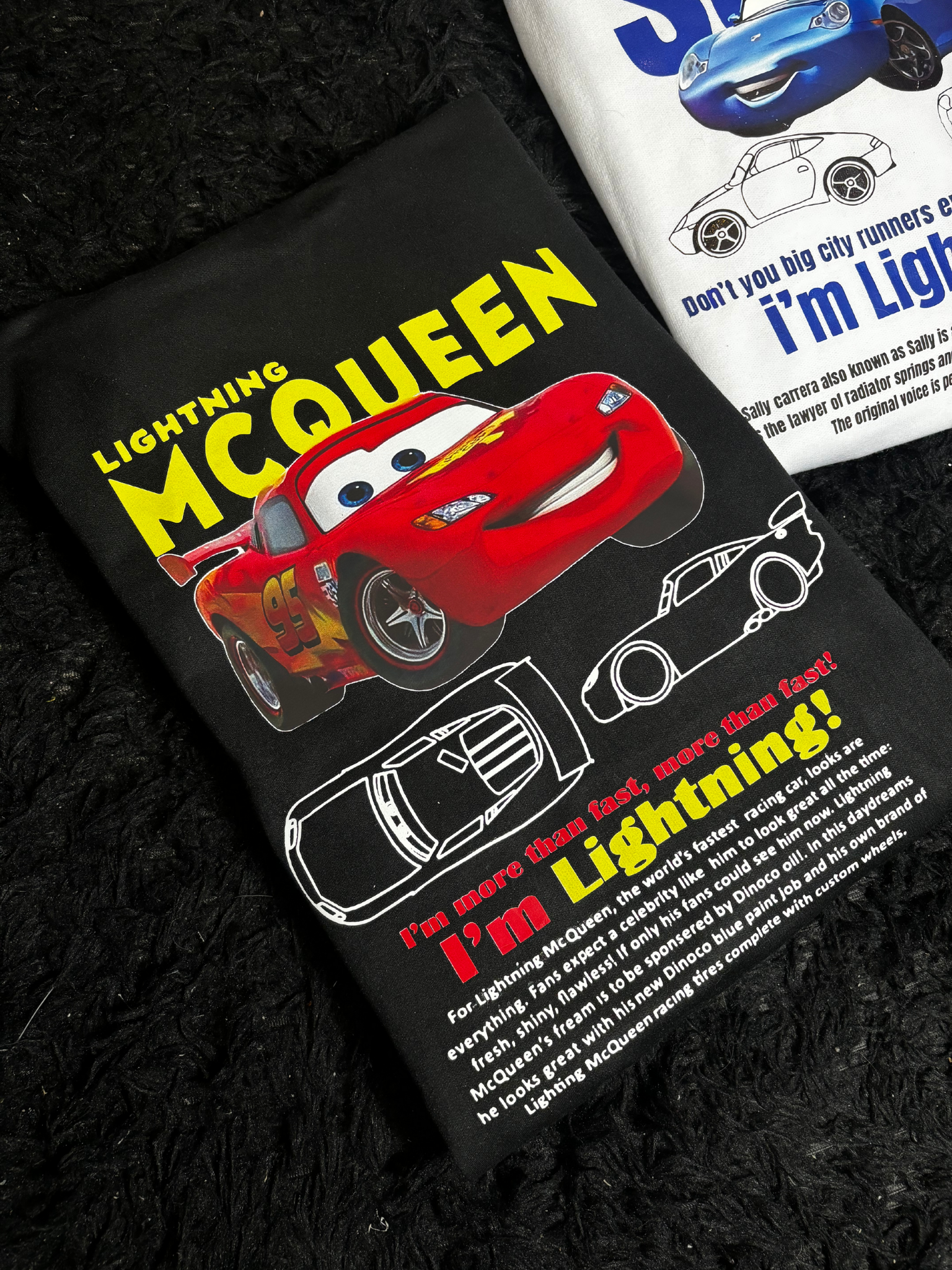Hoodie estampado pareja Rayo Mcqueen y Sally
