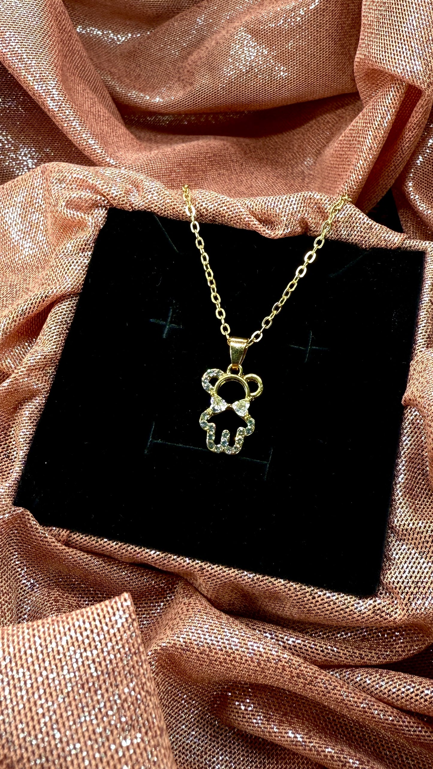 Collar osito brillante