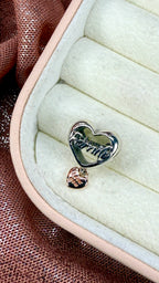 Charm Colgante Corazón "Sister" & "Love You" | Abalorio en Plata S925