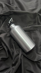 Caramañola plateada personalizada de aluminio deportiva Cedano Boutique