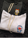 Hoodie bordado de pareja Doraemon