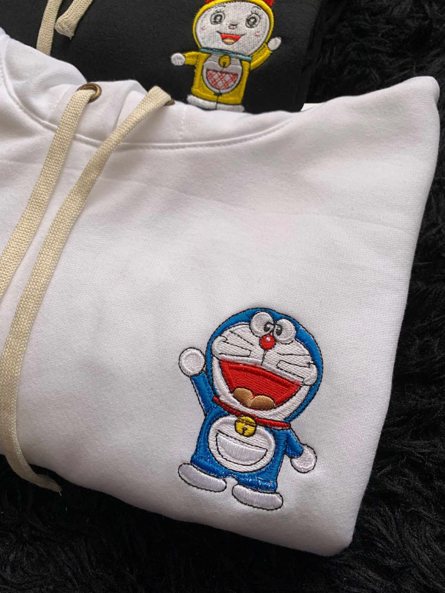 Hoodie bordado de pareja Doraemon