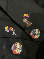 Hoodie pareja bordado Up