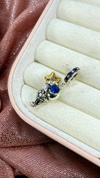 Charm Dije Astronauta y Estrella Colgante | Plata S925